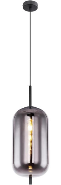 GLOBO LIGHTING LED Pendelleuchte, Leuchtmittel stufenweise über Wandschalter dimmbar, LED wechselbar, warmweiß, Designer-lampen klein Rauch-glas hängend über Kücheninsel Golden Ø22cm