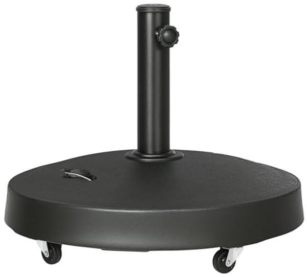 Outsunny Schirmhalter 23,5 kg Sonnenschirmständer, für Stöcke bis Ø 48 mm, Sonnenschirmhalter, 1 tlg, Sonnenschirmfuß