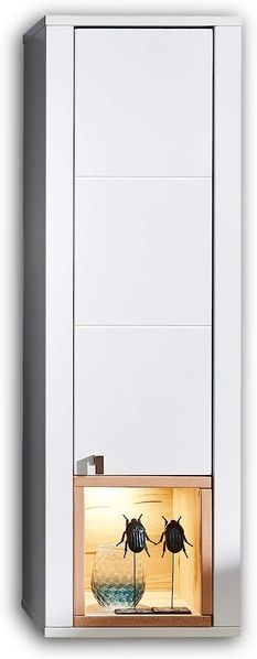 TV Lowboard SERPIO WF 33 Weiß mit Absetzung Wildbuche