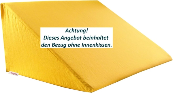 Keilkissenbezug gelb 100% Baumwolle Big Comfy beties "Basic" Bild 2