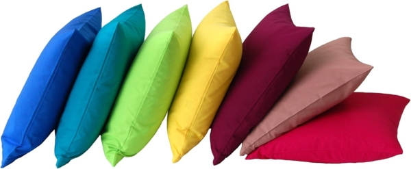 Keilkissenbezug gelb 100% Baumwolle Big Comfy beties "Basic" Bild 3