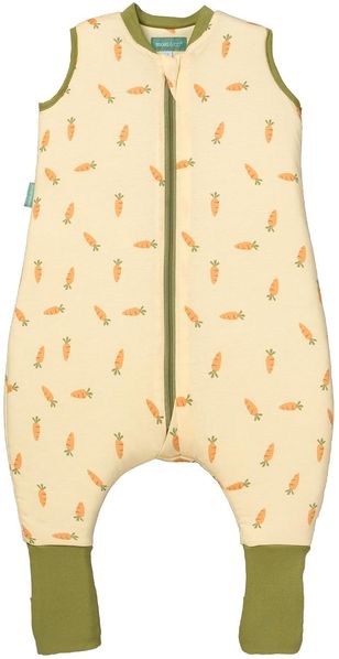 molis&co - Baby Schlafsack mit Füßen und Socke - Ideal für den Winter - Babyschlafsack mit Beinen 2,5 tog - 100% Baumwolle (Oeko-TEX 100), Premium Qualität - Carrots (55 cm)