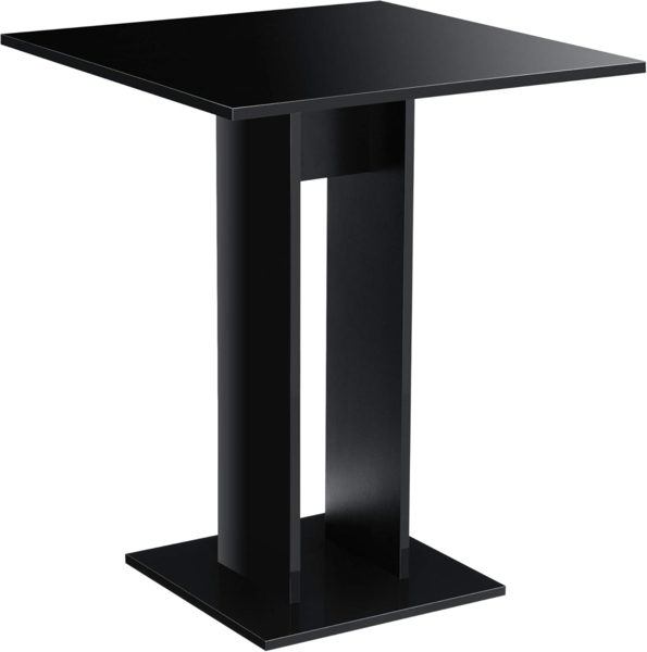 Küchentisch Lindesnes 65x65x78 cm Schwarz, hochglanz [en. casa]
