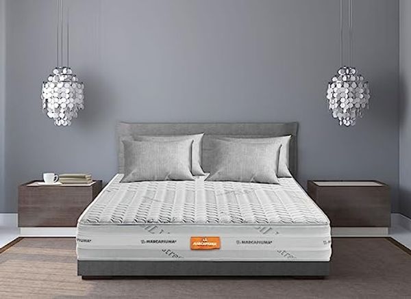 Marcapiuma - Doppelmatratze Sunshine Viscoschaum 160x190 h. 25 cm Orthopädische H2 Medium 9 zonen Viscomatratze Abziehbar Bezug Silber und Kohlen Faser gegen Milbe Atmungsaktiv Made in Italy