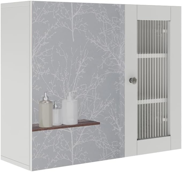 Badspiegelschrank Malte Weiß 60 x 50 cm mit Spiegel Vicco