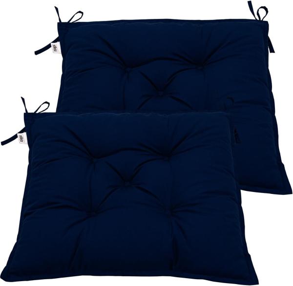 STILISTA® 2er Set Sitzkissen 40x40x8cm blau