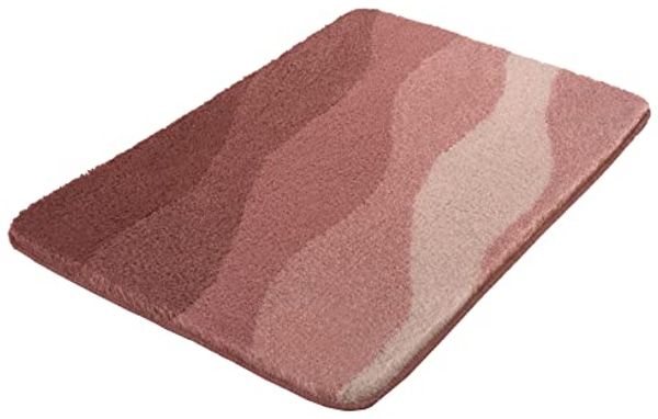 Kleine Wolke Badematte Malena, Höhe 20 mm, rutschhemmend beschichtet, fußbodenheizungsgeeignet, Polyacryl, rechteckig, Badteppich, modernes Wellen Design, Farbverlauf, waschbar