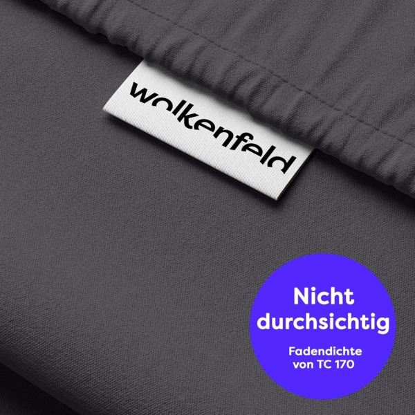 Wolkenfeld Kissenbezug Renforcé Kissenbezug Baumwolle - Natürlich weiches Schlafgefühl, (1 Stück), Größe 80x80, 40x80 und 70x90 cm, versteckter Reißverschluss Bild 6