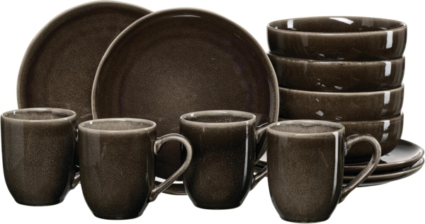 Frühstücksservice 12 tlg. Eda umbra