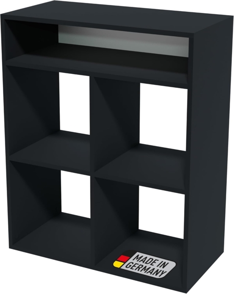 BADEDU WARD Regal 72 cm breit, Anthrazit, 5 Fächer