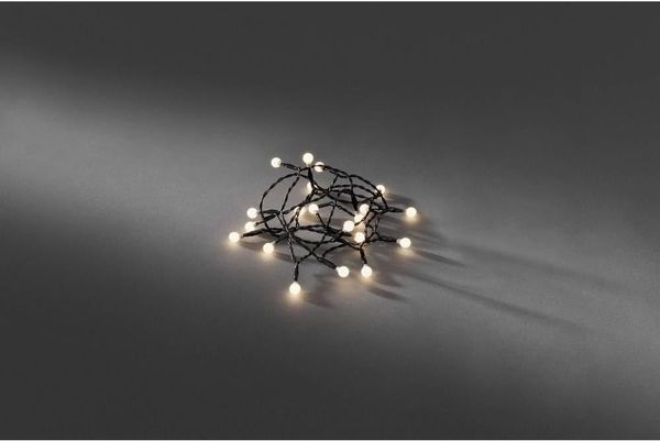 LED Globelichterkette 50 runde Dioden Warmweiß batteriebetrieben