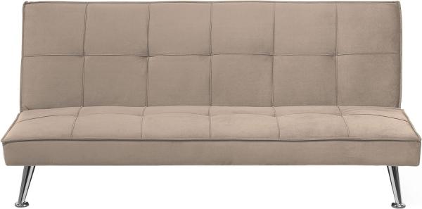 Schlafsofa 3-Sitzer Polsterbezug beige HASLE