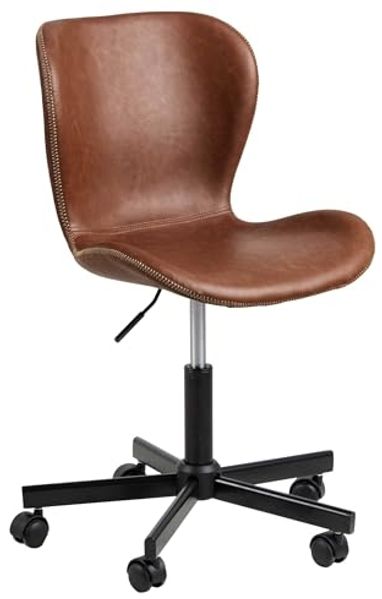 Europe Baby Bent Bürostuhl Lederoptik Retro Brandy