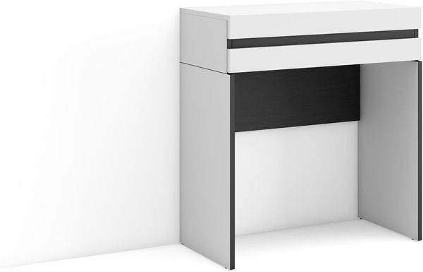 Skraut Home | Schminktisch | Frisiertisch mit Stauraum | 70 x 75 x 35 cm | mit Schublade | Schlafzimmer | Moderner Stil | Weiß