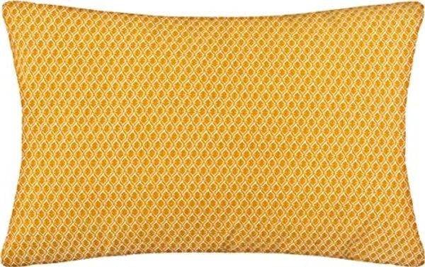 Atmosphera Dekoratives Kissen PATY 50x30 cm gelb mit Muster