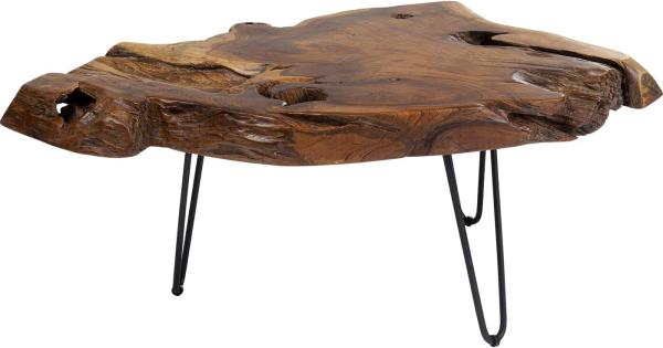 KARE Design Couchtisch Aspen Natur 100 x 60 x 40 cm Teak Massivholz lackiert 85297