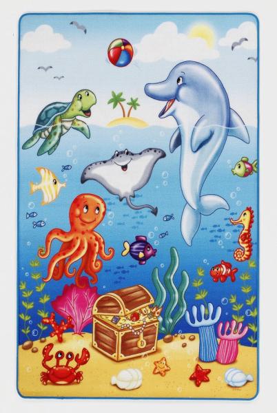 Kinderteppich- Lovely Kids 100 x 160 cm Tier unter Wasser , Spielteppich