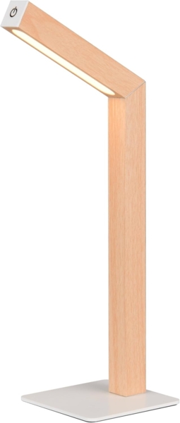 Magnetische Akku Schreibtischlampe SKIP Holzfarben, dimmbar, Höhe 37cm