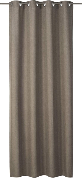 ELBERSDRUCKE Vorhang Ösenschal Lino braun blickdicht 255x140cm Uni Vorhang mit Ösen (1 St), blickdicht