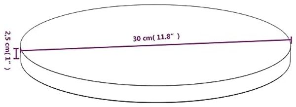 vidaXL Tischplatte Ø30x2,5 cm Bambus 352678 Bild 2