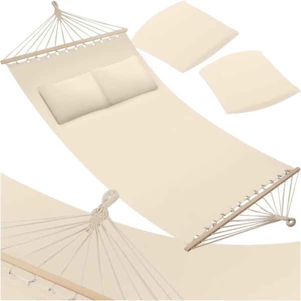 tectake Hängematte Eden, mit Spreitzstäben, für 2 Personen