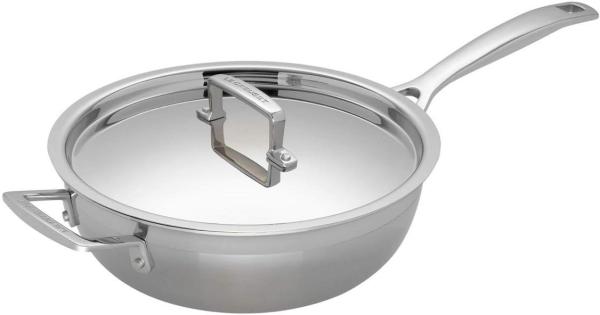 Le Creuset 3-Ply Sautépfanne Antihaft mit Deckel 24 cm - 20 bis 24 cm