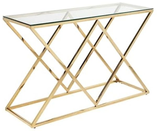 Vente-unique - Wandkonsole - Glas & Stahl - Goldfarben - CHARLOTTE von Pascal MORABITO