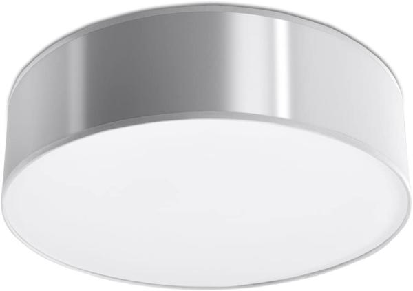 Sollux ARENA moderne Deckenlampe rund silber 2-flg. E27