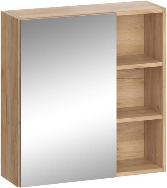 Vicco 'Senyo' Spiegelschrank, Spanplatte, 62 x 64 x 21 cm, Goldkraft