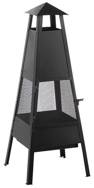 Feuerstelle YASUR Metall Schwarz