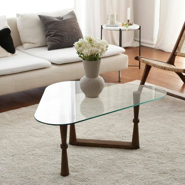 Dmora Couchtisch Alaris 96 x 81 x 41h cm Braun Zeitungsständer