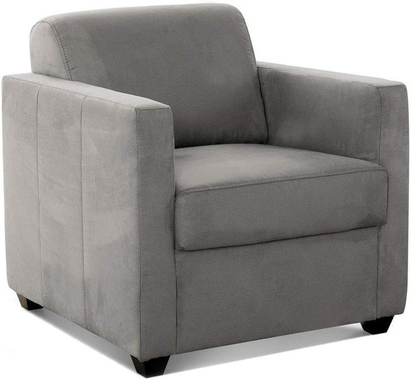 Cavadore Sessel Camerus mit Federkern / Polstersessel im trendigem Design / 78 x 80 x 83 / Mikrofaser: anthrazit