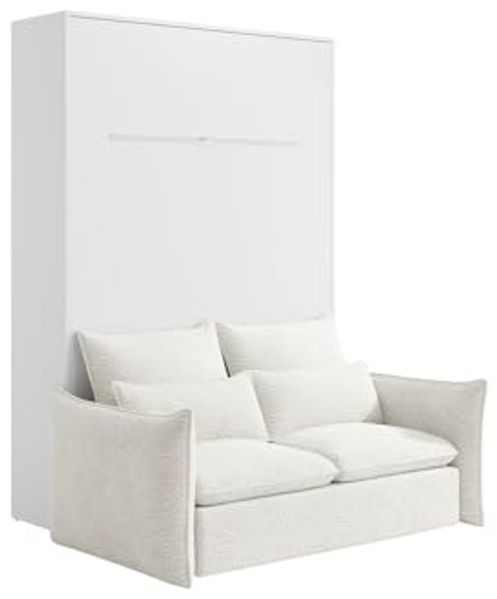 Vente-unique - RAPILI Bett Holz, Platte Weiß - B 151 cm239,2 cm x H 225,2 cm x L 188 cm