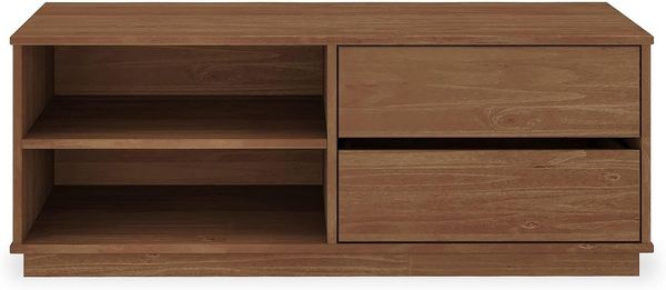 IDIMEX Lowboard MAITE, TV Lowboard in Kastanie farben aus Massivholz 110cm 2 Schubladen und A