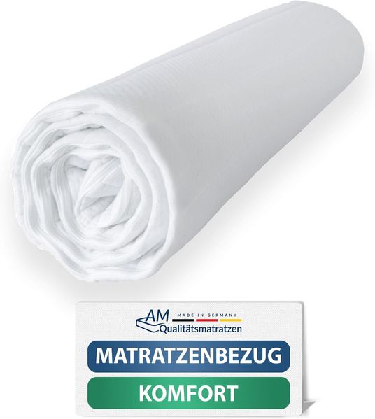 AM Qualitätsmatratzen | Hochwertiger Komfort Matratzenbezug 200 x 200 x 20 cm - Ersatzbezug