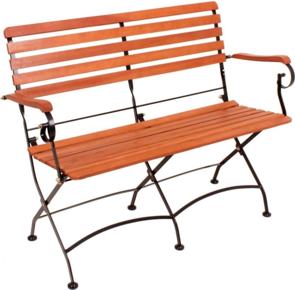 Gartenbank Klappbank Wien mit Armlehnen - Eukalyptus