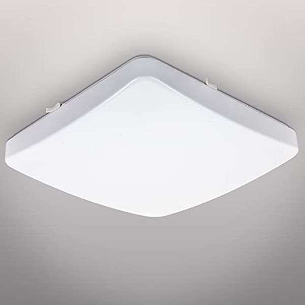 LED-Leuchtmittel B.K.Licht LED Deckenleuchte Weiß eckig 27x27cm 12W 1200lm warmweiß
