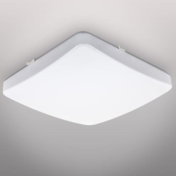 LED-Leuchtmittel B.K.Licht LED Deckenleuchte Weiß eckig 27x27cm 12W 1200lm warmweiß