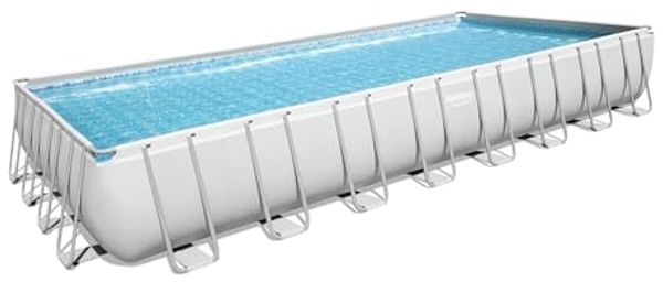 Power Steel™ Solo Pool ohne Zubehör 956 x 488 x 132 cm, lichtgrau, eckig