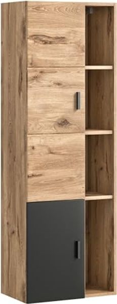 Midischrank >Grado< in nox oak - 48x144x35cm (BxHxT)