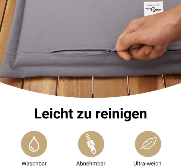 vidaXL 11-tlg. Garten-Essgruppe mit Kissen Beigemischung Poly Rattan 3210672 Bild 6