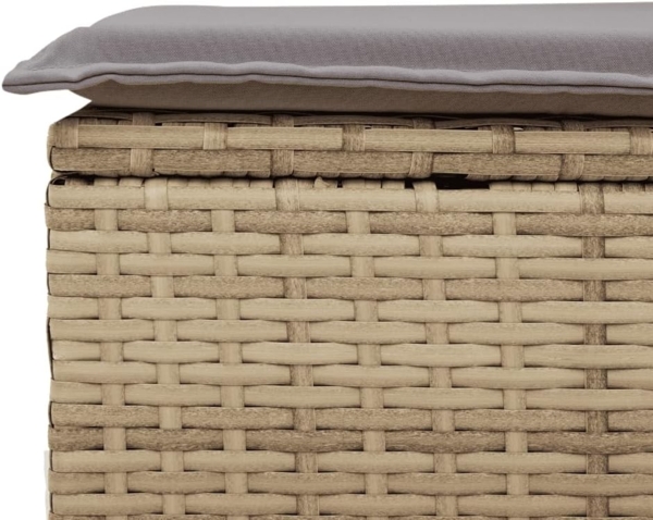 vidaXL 11-tlg. Garten-Essgruppe mit Kissen Beigemischung Poly Rattan 3210672 Bild 8