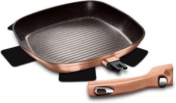 Berlinger Haus Granit-Bratpfanne, abnehmbarer Griff, 28cm, Metallic Line Rose Gold