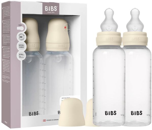 Bibs Flasche - Medium Flow - 2 Stück - 270 ml - Si
