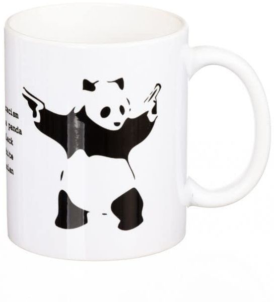 Close Up Tasse Destroy Racism Tasse Banksy Panda Kaffeetasse