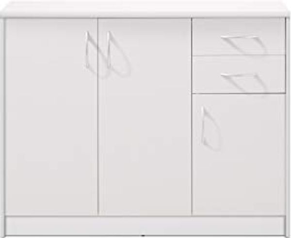 Stella Trading Kommode weiß matt mit Schubladen, BxHxT 109 x 86 x 35 cm