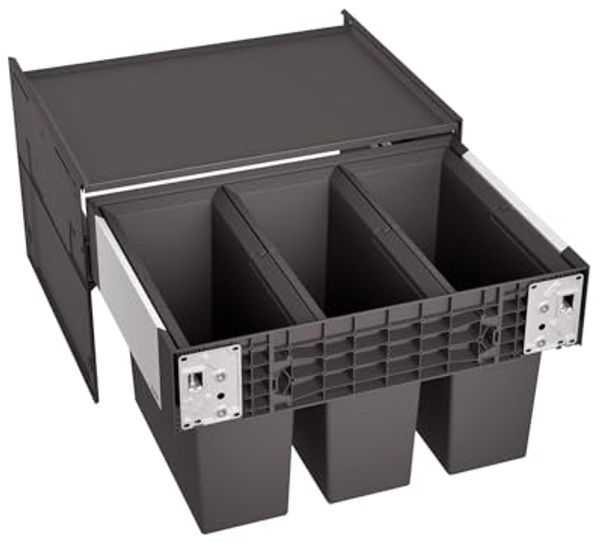 BLANCO 526204 SELECT II 60/3 Abfallsystem 45 (3x 15) Liter für 60 cm Schrankbreite / Frontanbindung