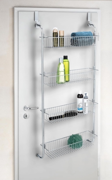 WENKO Türregal XL, zum Einhängen an Türen, Hängeregal aus Metall mit 4 Körben Bild 2