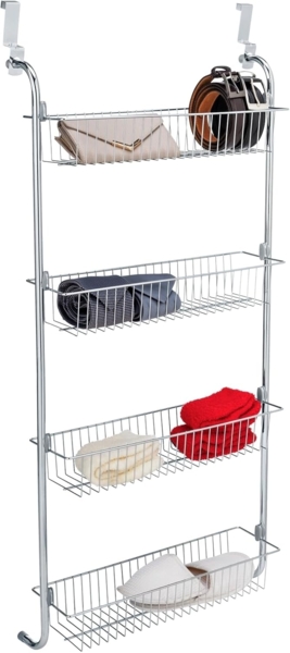 WENKO Türregal XL, zum Einhängen an Türen, Hängeregal aus Metall mit 4 Körben Bild 15