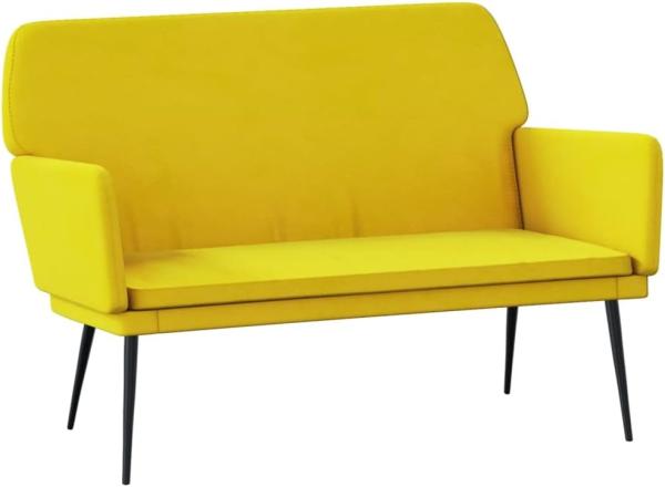 vidaXL Sitzbank Gelb 108x79x79 cm Samt 351388
